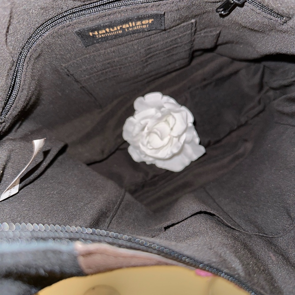 NWOT Vintage Naturalizer Leather Suede Color-block Bag - Picture 8 of 11